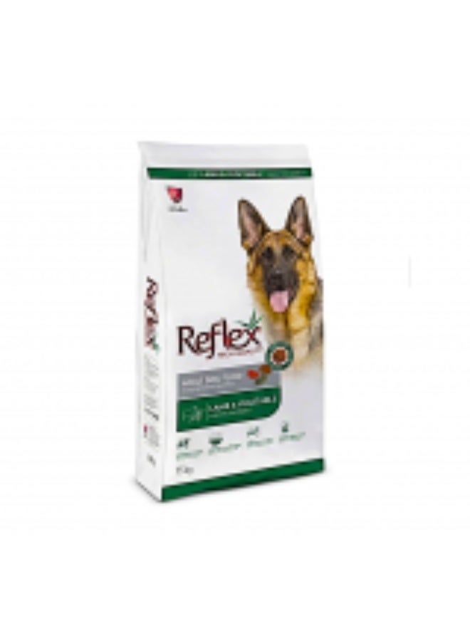 Lider Reflex Lamb, Rice & Vegetables Adult Dry Dog Food 15Kg – High Protein Premium Dog Food with Omega 3 & 6, Strong Immunity, Healthy Skin & Coat, Complete & Balanced Nutrition for Adult Dogs - Image 2