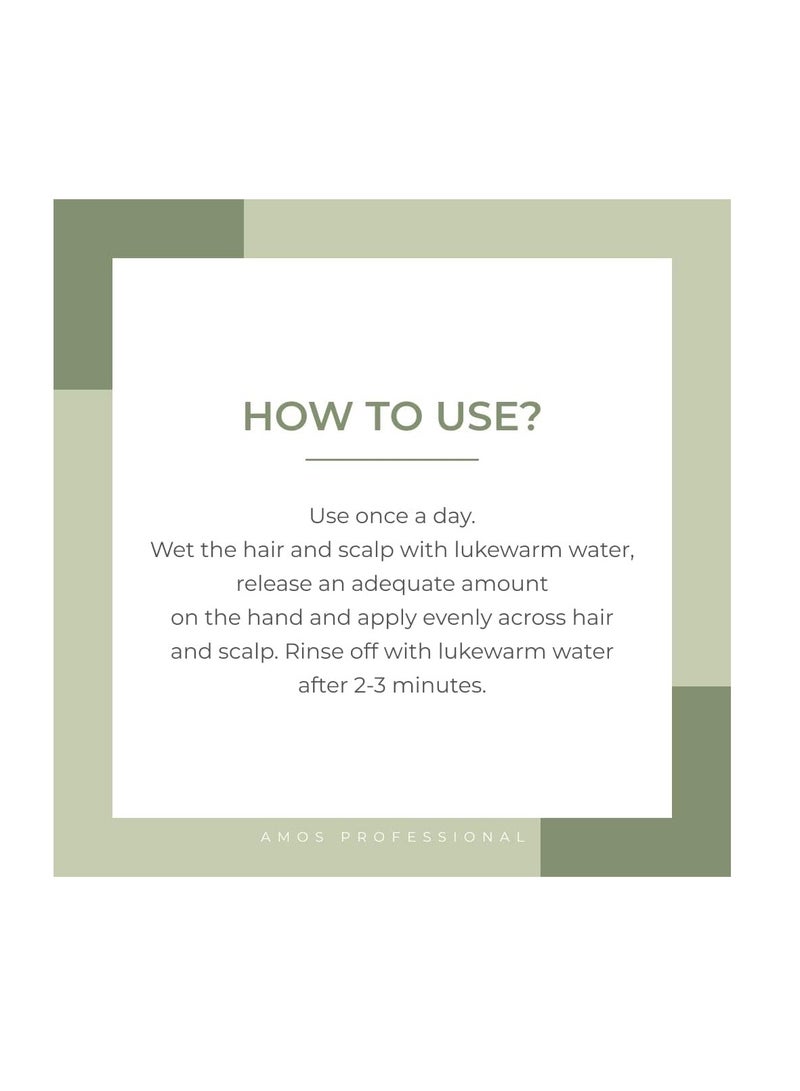 AMOS PROFESSIONAL The Green Tea Moisturizing Hair Mask 8.45 oz (250ml) Nourishing and Moisturizing Hair Mask for Hair Growth Deep Conditioner Korean Hair Growth Mask - Image 5