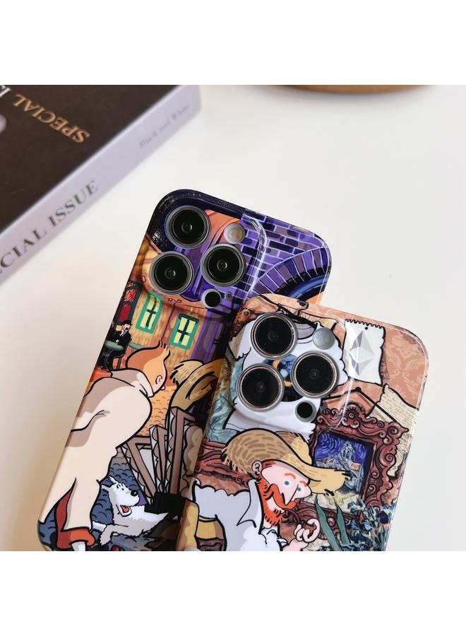 Zaboon Case For iPhone 11 Precise Hole Oil Painting Pattern PC Phone Case - Image 3