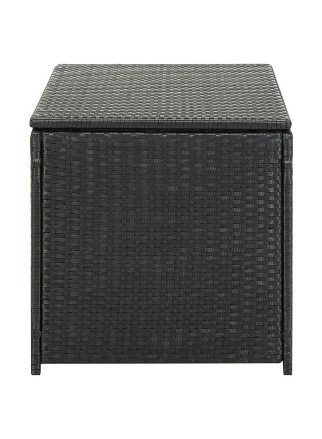 فيداكسل vidaXL صندوق تخزين للحديقة بولي روطان 100×50×50 سم أسود - Image 4
