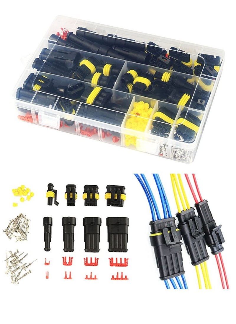 SYOSI - Waterproof Automotive Electrical Connector Terminal 352 Pieces Set Boxed Xenon Lamp Harness Connector Plug Kit for Electrical Connector 1/2/3/4 Pin Connector - Image 1