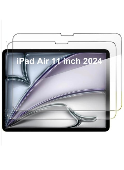 2 Pack of Screen Protector for iPad Air 2024 (6th Generation) 11-Inch , 9H Tempered Glass Film Clear