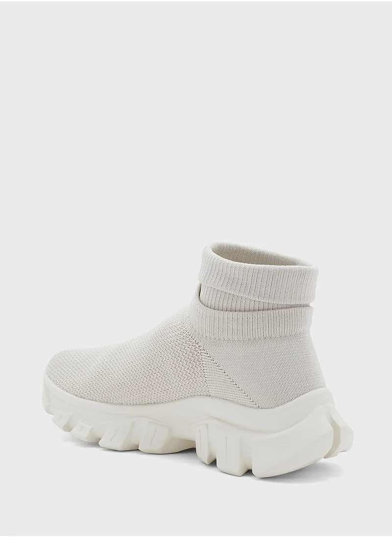 Ginger Knit Upper High Top Sneakers