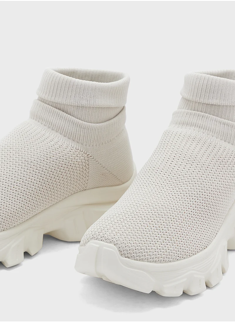 Ginger Knit Upper High Top Sneakers
