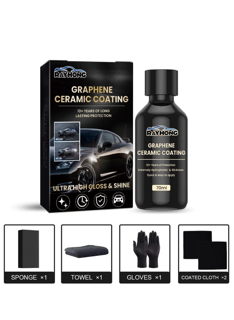 Graphene Ceramic Coating 70ml Graphene Car Coating for Long Lasting Protection Ultra High Gloss and Shine Coating Car Protective Film