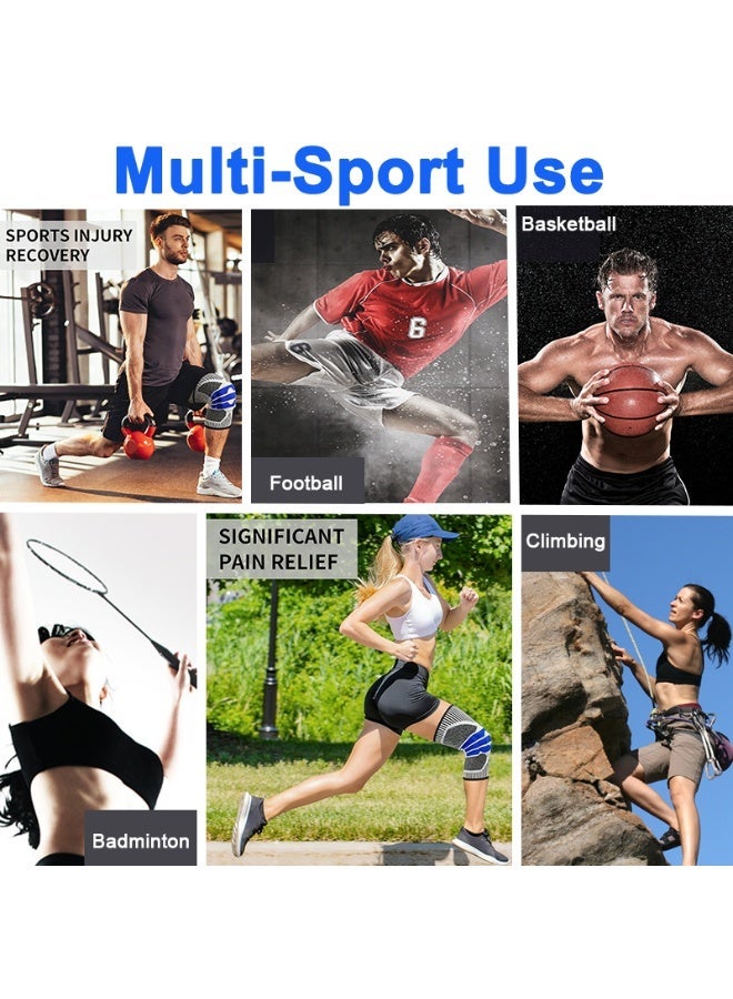 بمعنى سحر بمعنى حديقة دعامة ركبة سيليكونية ماصة للصدمات - وسادات ركبة رياضية احترافية - دعامة ركبة متعددة الأغراض - دعامة ركبة مريحة وجيدة التهوية - لكرة القدم، الصالات الرياضية، كرة السلة، التزلج - Image 5