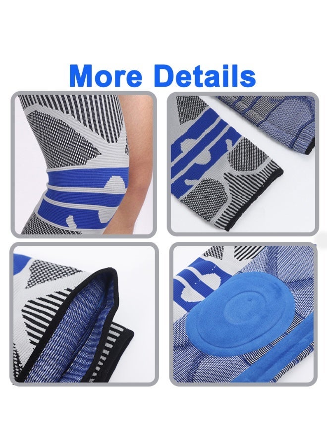 بمعنى سحر بمعنى حديقة دعامة ركبة سيليكونية ماصة للصدمات - وسادات ركبة رياضية احترافية - دعامة ركبة متعددة الأغراض - دعامة ركبة مريحة وجيدة التهوية - لكرة القدم، الصالات الرياضية، كرة السلة، التزلج - Image 3