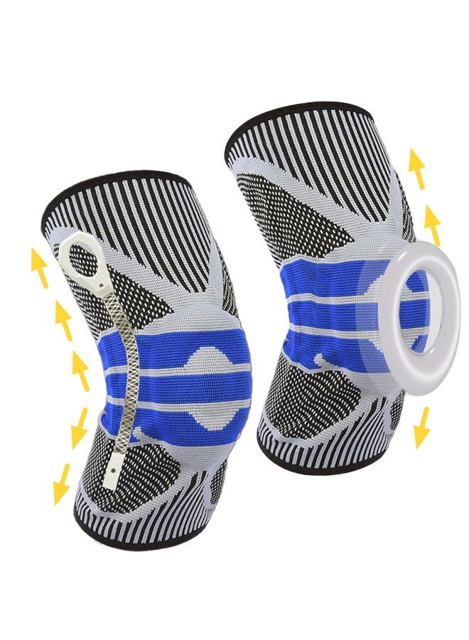 بمعنى سحر بمعنى حديقة دعامة ركبة سيليكونية ماصة للصدمات - وسادات ركبة رياضية احترافية - دعامة ركبة متعددة الأغراض - دعامة ركبة مريحة وجيدة التهوية - لكرة القدم، الصالات الرياضية، كرة السلة، التزلج - Image 1