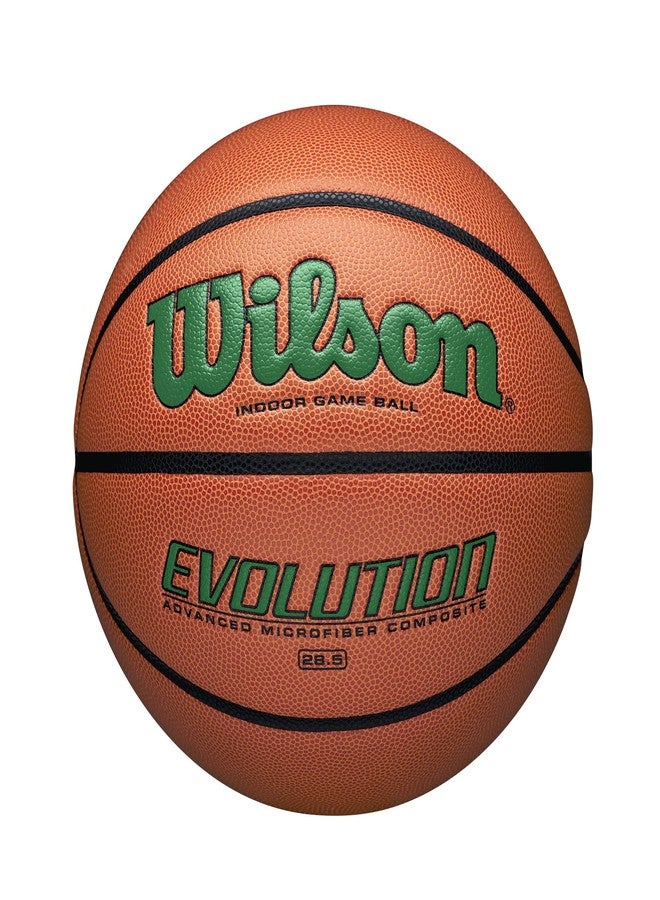WILSON Evolution Indoor Game Basketball, Green, Size 6-28.5" - Image 1