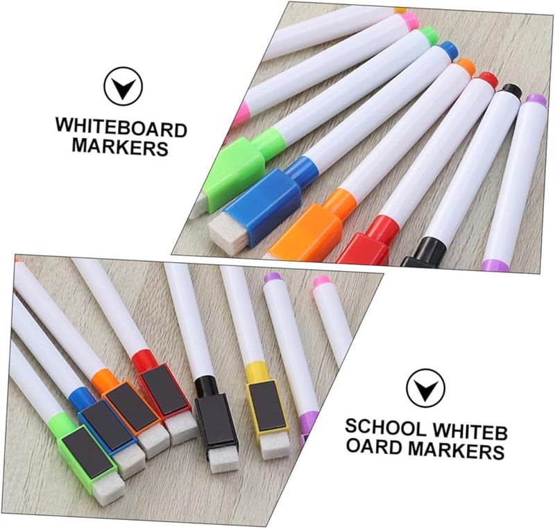 40Pcs Low Odor Dry Erase Markers Assorted Colors with Eraser for Classroom Office Home - Image 3