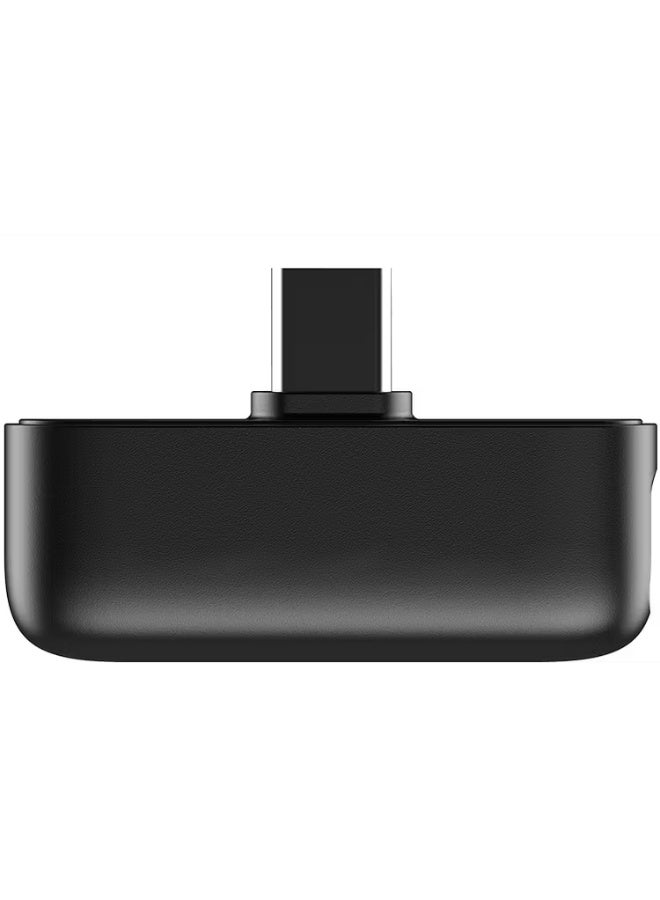 Porodo Blue Professionall Dual Wireless Microphone with Advanced Noise Cancellation, Smart Plug & Play Audio, Omnidirectional, Long-Distance Transmission, Instant Auto-Pairing, Universal Device Compatibility - Black - Image 4