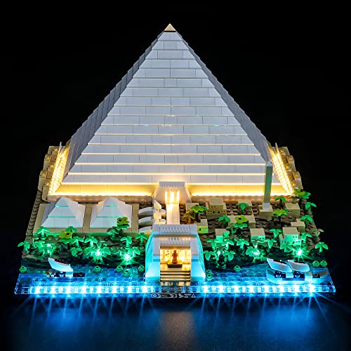 YEABRICKS طقم إضاءة LED YEABRICKS لنموذج كتل بناء هرم الجيزة المعماري من ليغو - Image 1