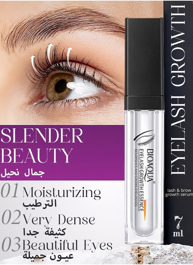 BIOAOUA - Premium Eyelash Growth Serum - 7ml Fuller And Longer Looking Lashes Lash Enhancing Serum For Natural Lashes Or Lash Extensions & Brows, Vegan & Cruelty-free - Image 1