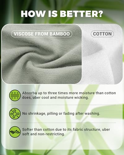 BAMBOO COOL Womens Underwear, Moisture-Wicking Briefs, Soft and Breathable Panties, Mid Waist, 5-Pack - Image 3