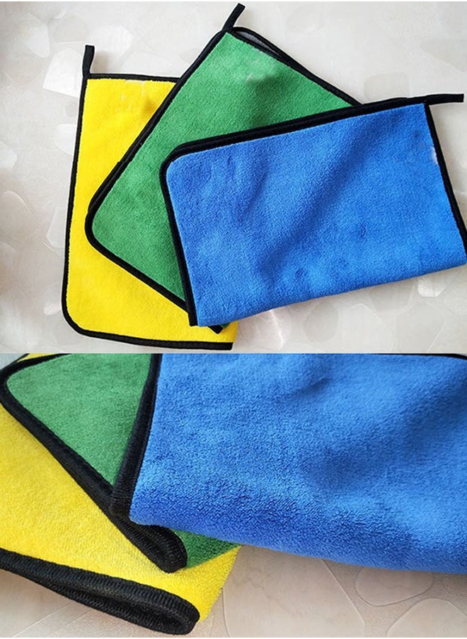 Generic - 3pcsProfessional Premium Microfiber Towels for Household Cleaning, Dual-Sided Car Washing and Detailing Towels,30*40cm - Image 1