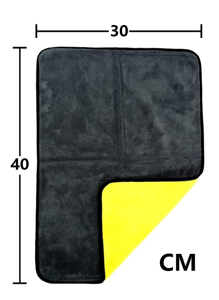 Generic - 3pcsProfessional Premium Microfiber Towels for Household Cleaning, Dual-Sided Car Washing and Detailing Towels,30*40cm - Image 1