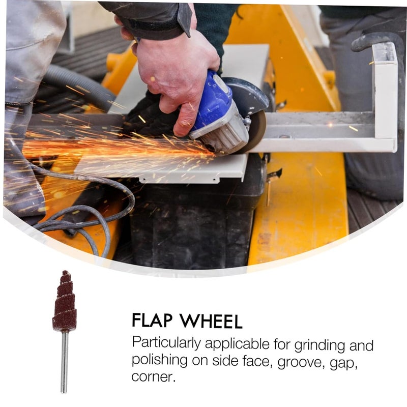 20pcs Conical Flap Wheel for Sanding Deburring Wheel Surface Conditioner Tool - Image 2