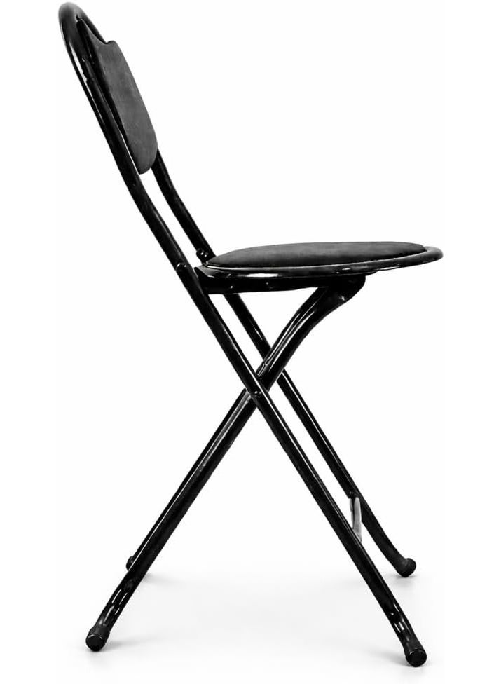 Master Gold Folding Chair Padded Backrest & Carry Handle | Portable Folding Chair with Lightweight and Space Saving Design | Ideal for Study, Prayer, Eating and Small Spaces for Home, Office, School (Black) - Image 5