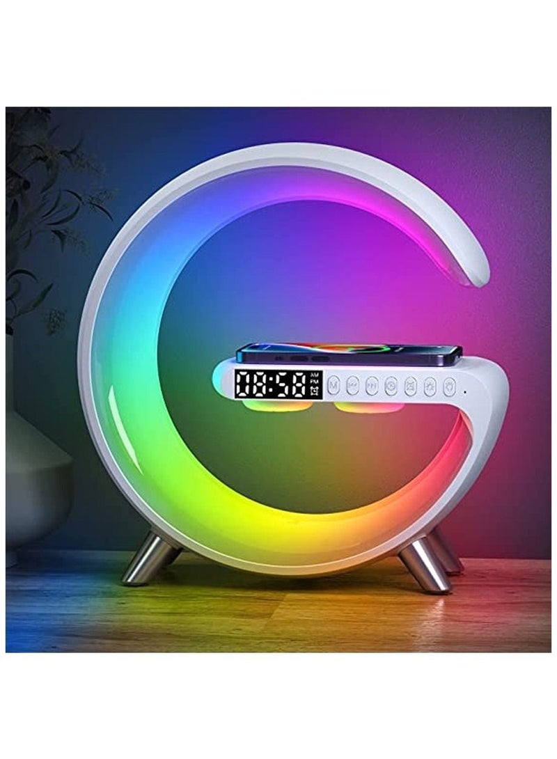 vesus Sound Machine Smart Light Sunrise Alarm Clock Wake Up Light Alarm Clocks for Bedrooms Dimmable Table Lamp with Fast Wireless Charger Alarm Clock for Heavy Sleepers Adults for Bedroom,Dorm,Gift - Image 1