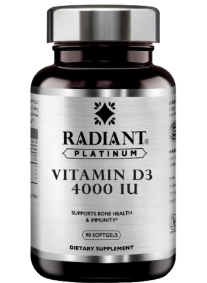 Radiant Platinum Vitamin D3 4000 IU 90 Softgels