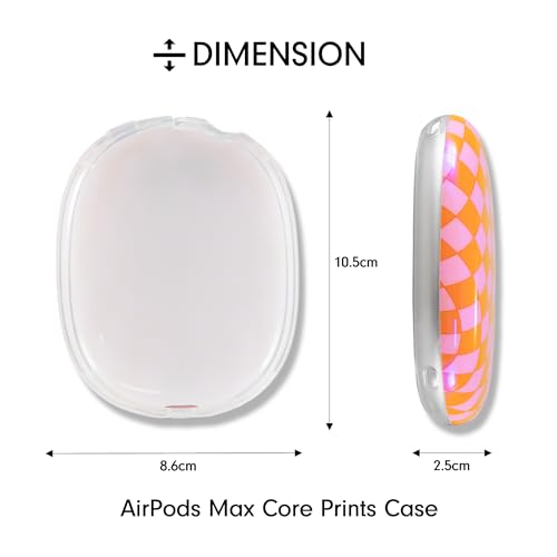 Sonix Protective Case Cover for AirPods Max Headphones | Checkmate Pink/Orange - Image 3