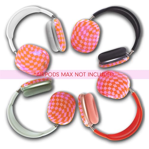 Sonix Protective Case Cover for AirPods Max Headphones | Checkmate Pink/Orange - Image 2