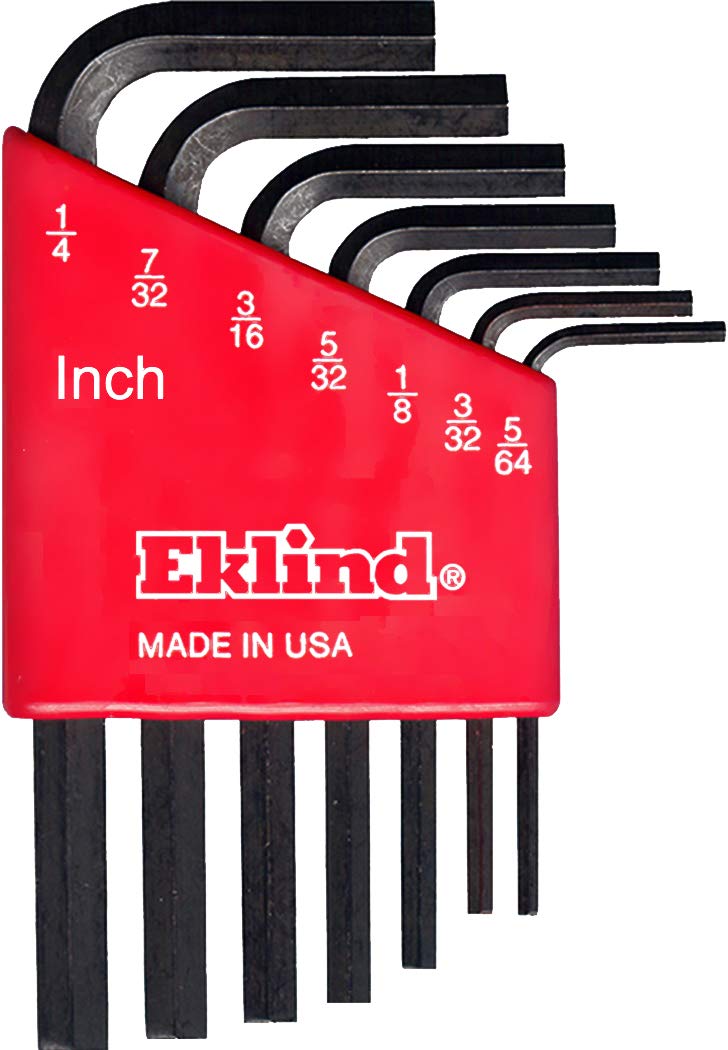 Eklind Tool EKLIND 10107 Hex-L Key allen wrench - 7pc set SAE Inch Sizes 5/64-1/4 Short series - Image 1