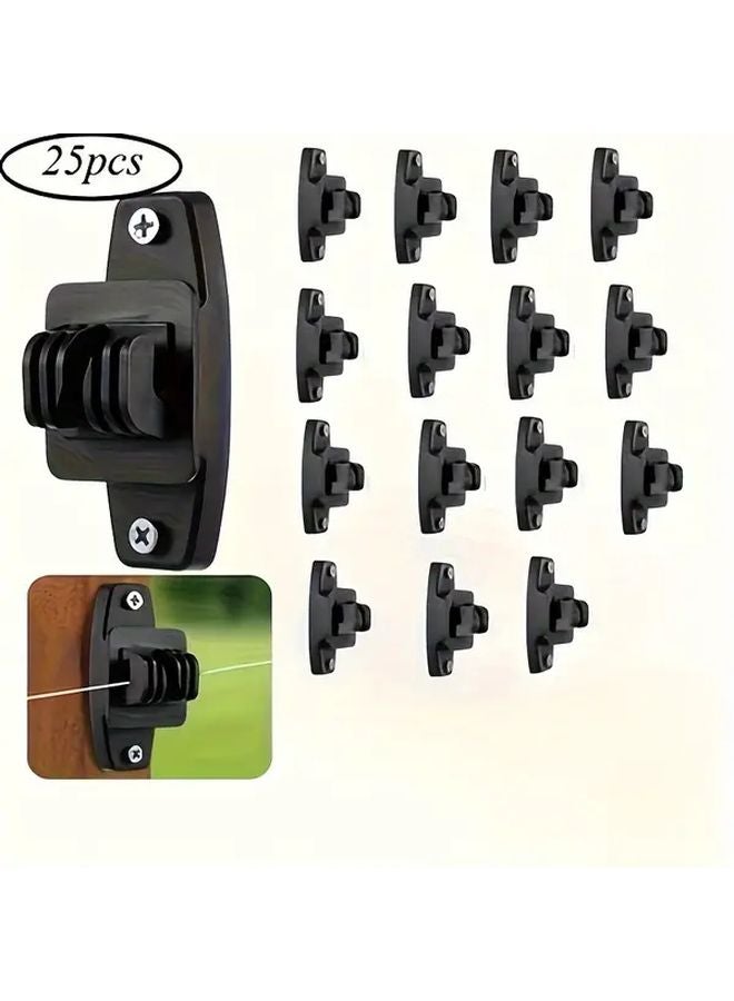 25 قطعة من عوازل أعمدة الأسوار المتينة مع فتحات تركيب لسهولة التثبيت - Image 2