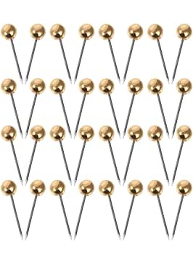 500 Gold Plastic Round Push Pins Decorative Thumbtacks for Cork Bulletin Notice Board - Image 1