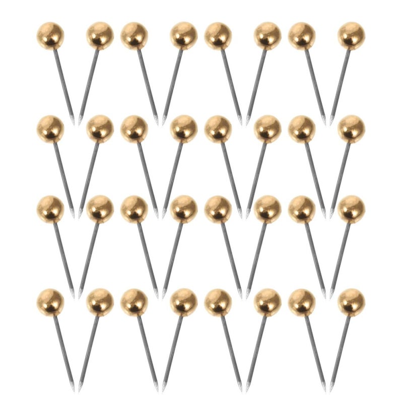 500 Gold Plastic Round Push Pins Decorative Thumbtacks for Cork Bulletin Notice Board - Image 2