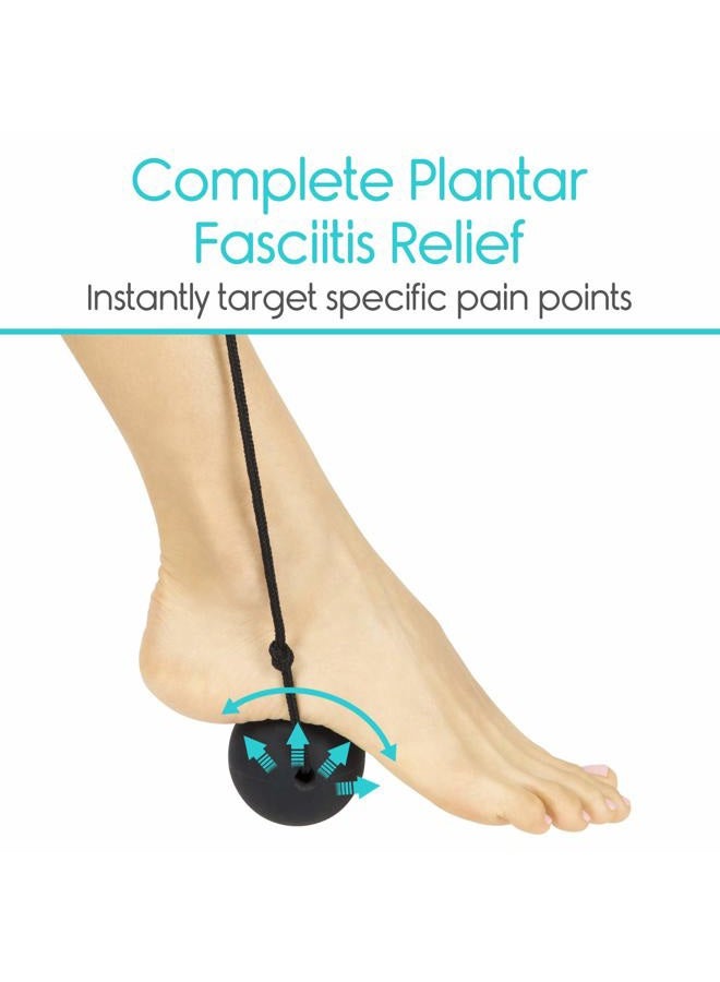 VIVE كرة لاكروس لتخفيف آلام التهاب اللفافة الأخمصية - أسطوانة تدليك للقدمين - مجموعة مدلك نقاط الزناد للآلام في القوس، تحرير اللفافة العضلية - مدلك عقد العضلات للعناية بالنساء والرجال - Image 3