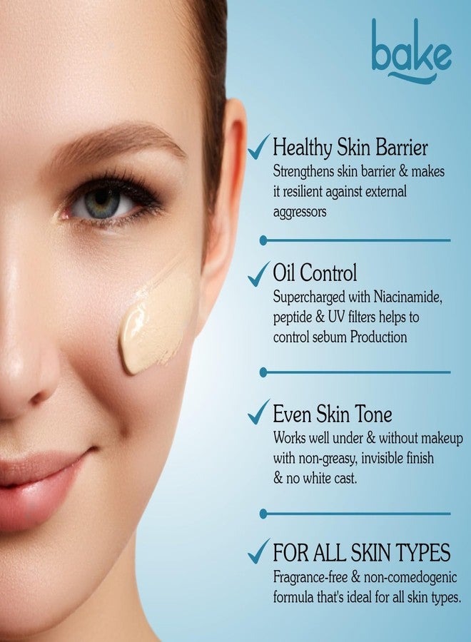 BAKE 2% Multi Peptide Tinted Sunscreen SPF 70 PA+++ with 2% Niacinamide | Water & Sweat Resistant, Broad Spectrum Sunscreen | For All Skin Types | For Men & Women - 50g - Image 3