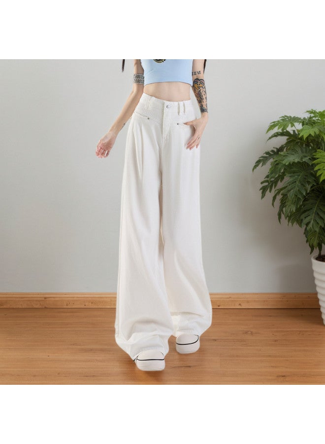 Tucano Tencel Lyocell Drapey Denim Wide-leg Pants High-waist Slimming And Heightening New Style Spring And Autumn Loose-fit Non-stick Jeans - Image 3