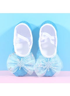 Generic 2022 new ice and snow dance shoes girls soft bottom practice cat claw shoes shiny cute ballet shape blue dance shoesShiny ice blue Shiny ice blue 