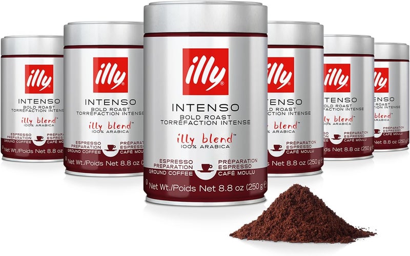 Illy Ground Espresso Coffee Dark Roast, 8.8 Oz (6 Pack) - Image 1