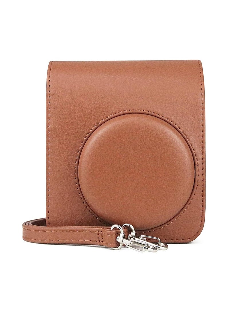 Camera Case for Mini 40， Instant Camera Protective Case Compatible with Instax Mini 40 Instant Film Camera (Brown) - Image 2
