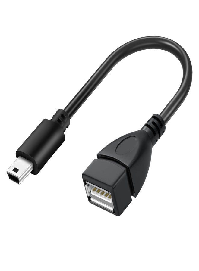 SaiTech IT Mini USB OTG Cable for Digital Cameras - USB A Female to Mini USB B 5 Pin Male Adapter Cable - Image 1