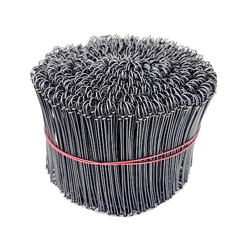 Zeluga 23-270 6in. 16 Gauge 1000 Pc. Black Annealed Steel Double Loop Reinforcement Cable Rebar Wire Ties - Image 1