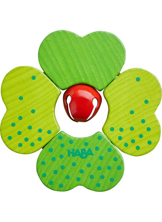HABA Shamrock Wooden Baby Toy With Metal Bell (Made In Germany) - Image 1