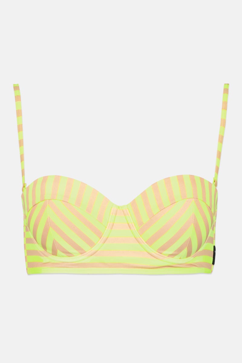RIP CURL Women Stripe Double Padded Bikini Top, Multicolor - Image 2