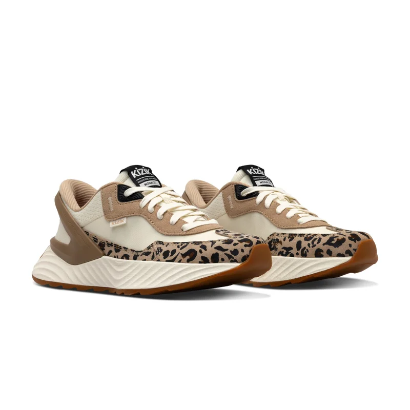 Kizik Women's Monaco - Tan / White Animal Print