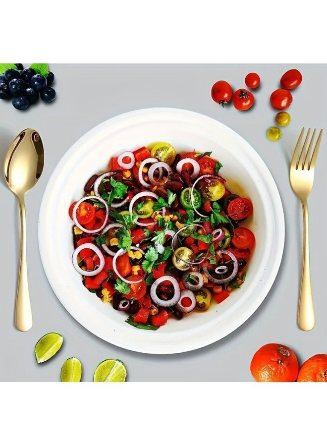 24 Piece Golden Western Food Gift Box Set Tableware Set For Home Kitchen Restaurant Hotel Gatherings Picnic Dining - Image 5