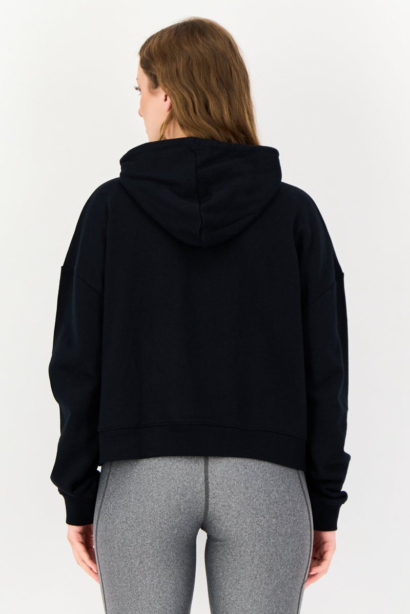 Reebok Women Sportswear Fit Long Sleeve Outdoor Hoodie, Black - Image 3