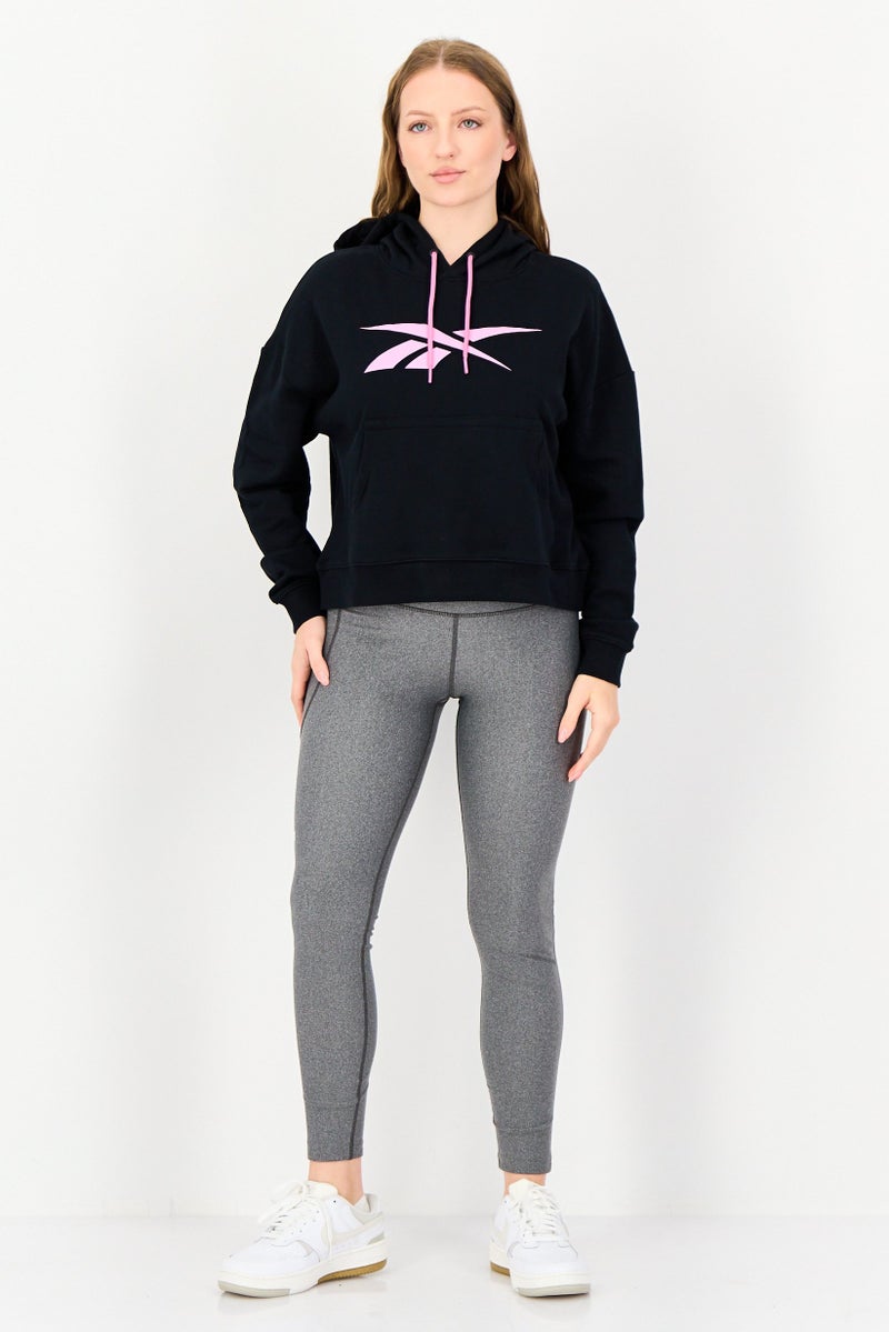 Reebok Women Sportswear Fit Long Sleeve Outdoor Hoodie, Black - Image 4