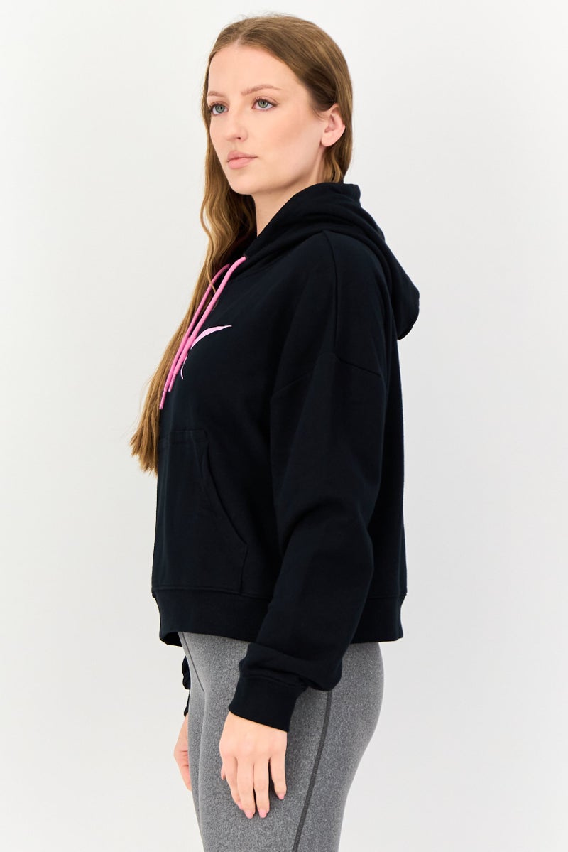 Reebok Women Sportswear Fit Long Sleeve Outdoor Hoodie, Black - Image 2