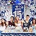 Pounira 15th Birthday Decorations for Boys Girls Blue Happy 15th Birthday Decorations Boy 15 Birthday Door Banner 15 Year Old Boy Bday Party Decor with Tablecloth Foil Backdrop Star Balloons for 15th Boys - Image 4