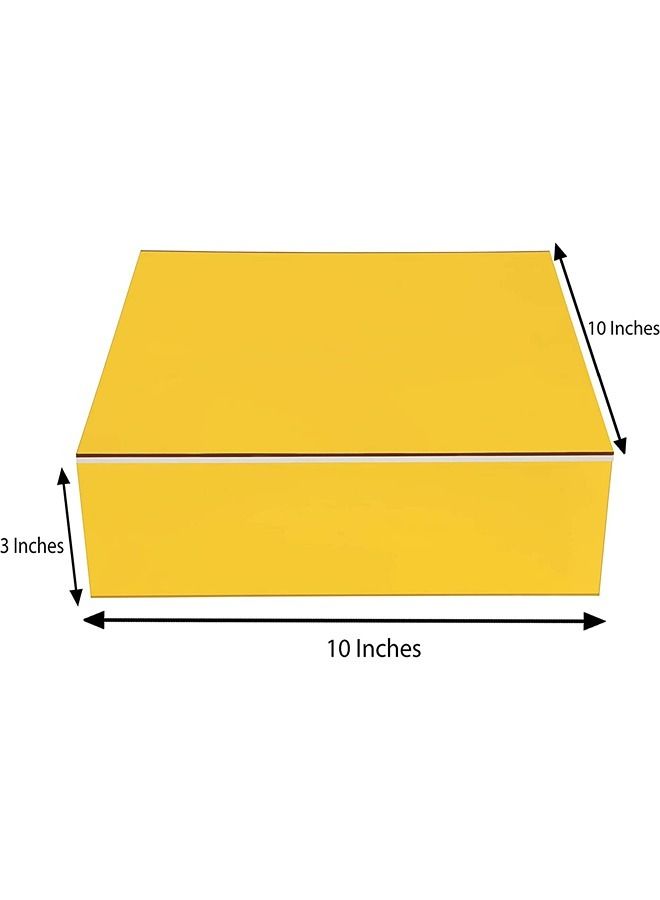 LAMSIT IBDAA Acrylic Cake Box Stand Display Box Gift Showcase for Collectibles Jewelries Dustproof Protection Storage 10x10x3 inches Gold Mirror - Image 3