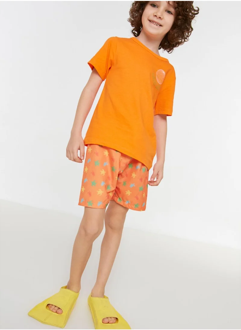 trendyol Kids Turtle Print Shorts