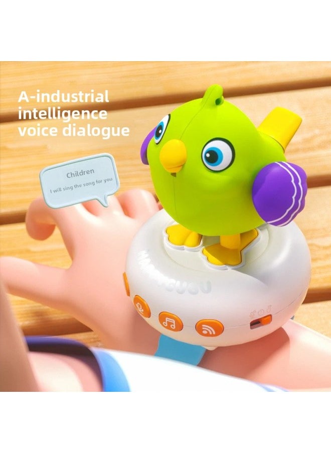 null - Goo Goo Bird Charging Puzzle Intelligent AI Dialogue Color Change Voice Control Induction Children's Toy Watch Learn To Talk And Whistle-Color:Gugu Bird Green Parrot [smart Ai Dialogue Edition] - Image 1