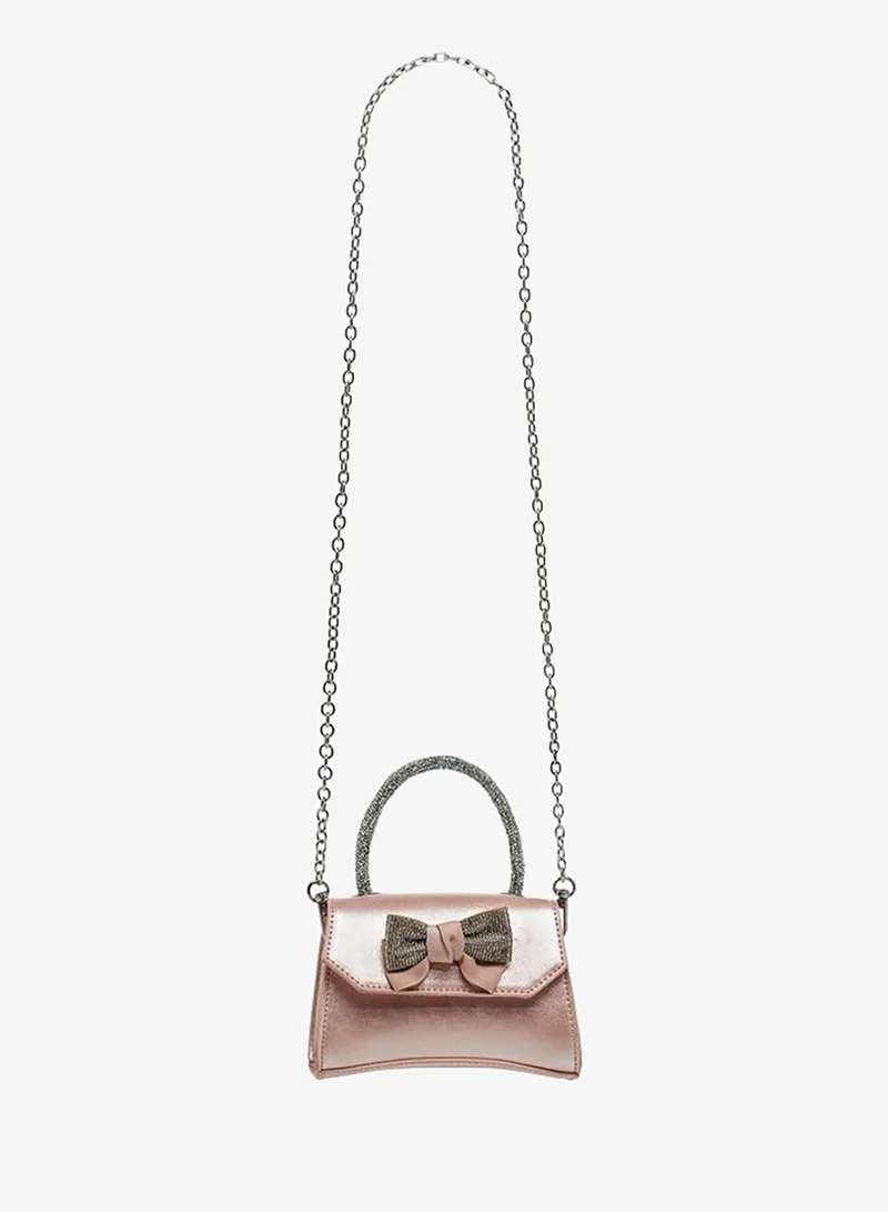 Celeste PINK Bow Embellished Crossbody Bag with Chain Strap for Women | Best Price UAE